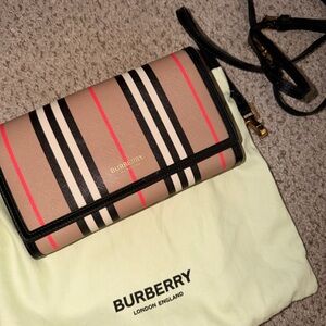 Burberry Tan and Black Crossbody Bag